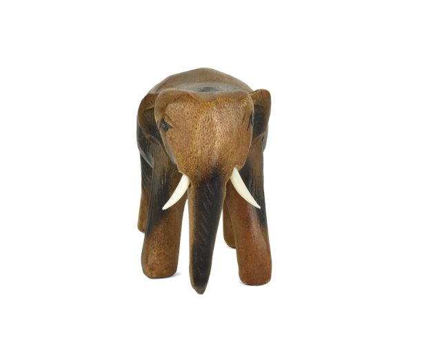 Dřevěná soška Slon dlouhověkosti 8 cm