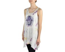 Dámský dlouhý top YOGESA II, krémový, Hamsa