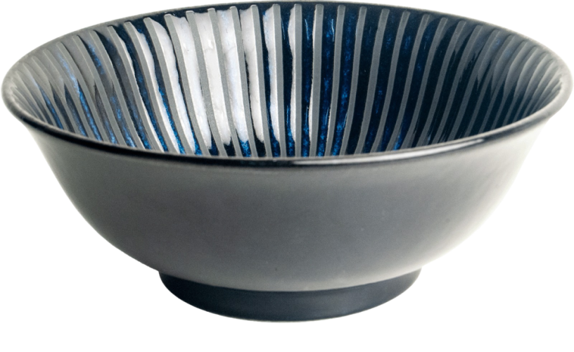 Keramická mísa na ramen Japan Kaigara modrá 21 cm