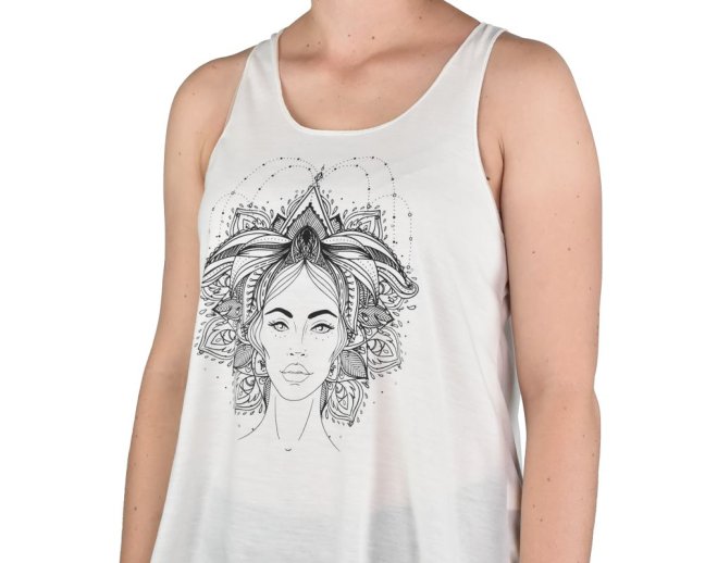 Dámské tílko YOGEE, krémové, Nature Goddess