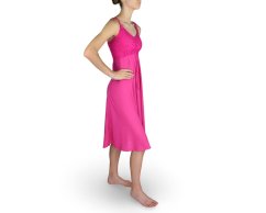 Šaty s háčkovaným živůtkem - Růžové