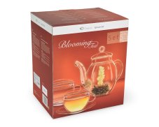 Dárkový set Creano White Tea - skleněná konvice se dvěma šálky a 6 kusů čaje