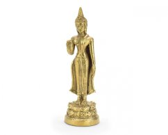 Soška stojící Buddha ochránce, mosaz, 11 cm