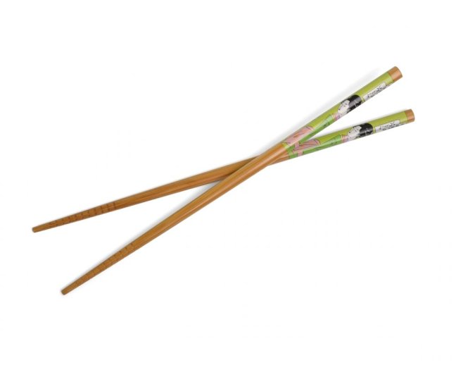 Čínské jídelní hůlky Geisha kulaté zelené 22,5 cm