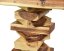 Dřevěný vyřezávaný stůl Natural Books 77 cm