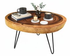 Dřevěný konferenční stolek 87 x 73 cm