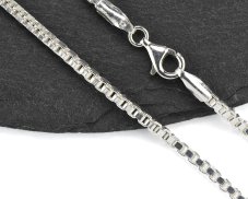 Stříbrný řetízek hranatý masivní 56 cm