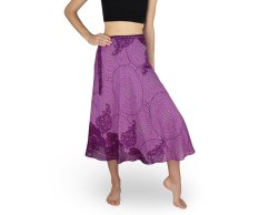 Zavinovací sukně NORIO, fialová, mandaly, II. jakost