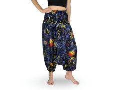 Harémové kalhoty aladin NATSU, džungle, černá