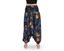 Harémové kalhoty aladin NATSU, džungle, černá