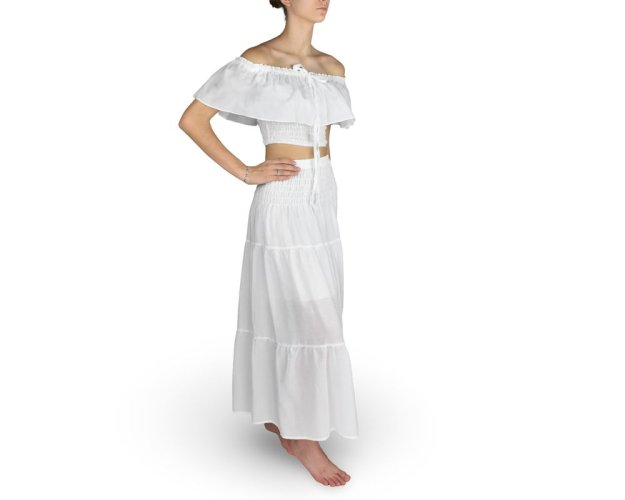 Dámská sukně s topem - Bílá