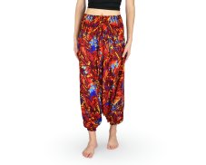 Harémové kalhoty aladin NATSU, džungle, červená