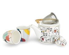 Porcelánová čajová souprava Modernism 3 ks