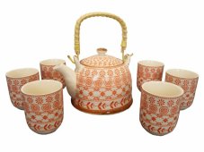 Keramická čajová souprava - Jantar