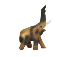 Dřevěná dekorace Slon štěstí 14 cm