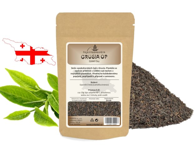Černý čaj Grusia OP - Gramáž čaje: 250 g