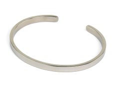 Kovový náramek, stříbrná barva, hranatý