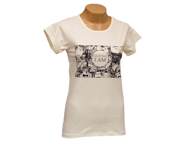 Dámské triko I AM ALL OF THAT, bavlna, krémová, M