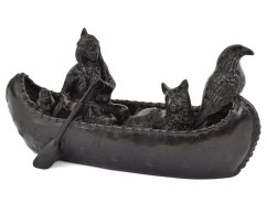 Soška pryskyřice Indiánská loď - 21 x 12 cm
