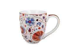 Hrnek XXL ČERVENÝ ORNAMENT 1000 ml