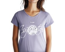 Dámské triko I AM INSPIRATION, bavlna, šedá, L