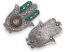 Stojan na vonné tyčinky - Zelená Hamsa