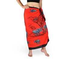 Sarong - Pareo REN, sloni, červená, II. jakost
