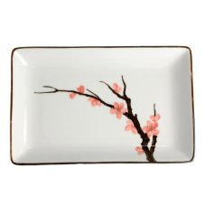 Porcelánový talíř na sushi Sakura 20,5 x 13 cm