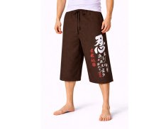 Kalhoty Nippon krátké, bavlna, hnědá, trpělivost