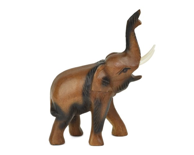 Dřevěná dekorace Slon štěstí 22 cm