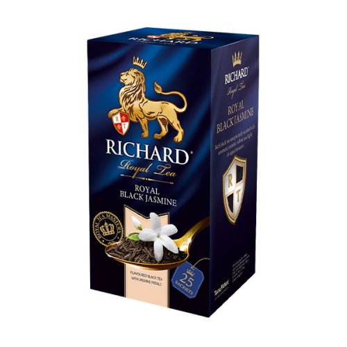 Černý aromatizovaný čaj Richard Royal Black Jasmine (25 sáčků) 45 g