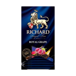 Černý aromatizovaný čaj Richard Royal Grape (25 sáčků) 45 g