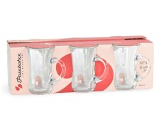 Sklenice na čaj s ouškem 1,40 dl - "Bora" - karton 6 ks