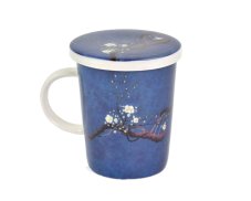 Porcelánový hrnek Royal Tea se sítkem modrý Magnolie