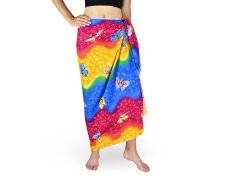 Sarong - Pareo REN, duha s motýly, žlutá, II. jakost