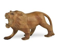 Dřevěná soška Lev 11 cm - varianta D