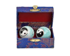 Meditační míčky Jin a Jang zelené 3,5 cm