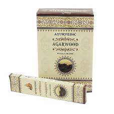 Indické vonné tyčinky Ayurvedic Agarwood 15 ks