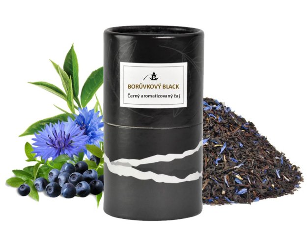 Černý aromatizovaný čaj Oriental Borůvkový Black - 80 g dóza