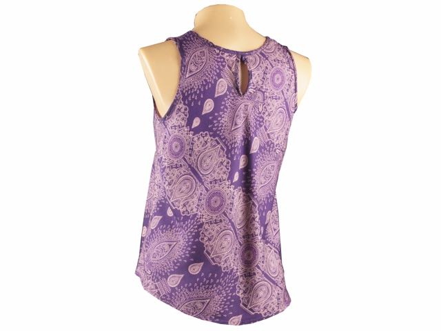 Dámský top DUJANAH krátký, vínová, paví pera