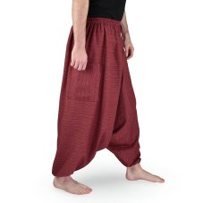 Harémové kalhoty aladin LIN, vínová