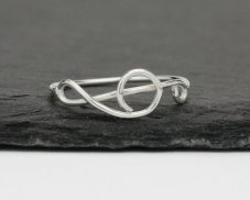 Stříbrný prsten Houslový klíč
