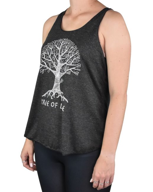 Dámské tílko YOGEE, tmavě šedé, strom života