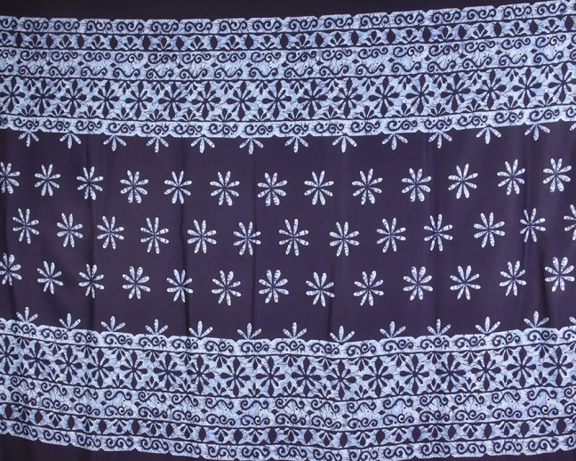 Sarong - Pareo REN, kvítek, modrá, II. jakost