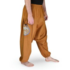 Harémové kalhoty aladin TARA, světle hnědá, lotos
