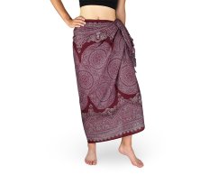 Sarong - Pareo REN, mandala kruh, červená, II. jakost