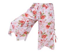 Vrstvené krátké kalhoty Ameerah, bílá, červené květy