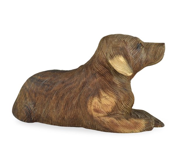 Dřevěná soška Pes 14 cm - II. jakost