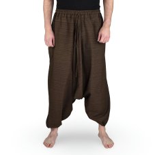 Harémové kalhoty aladin MIN, hnědá, kapsa vpravo