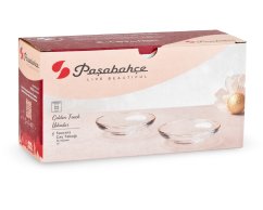 Skleněný podšálek se zlatým okrajem 10 cm - karton 6 ks